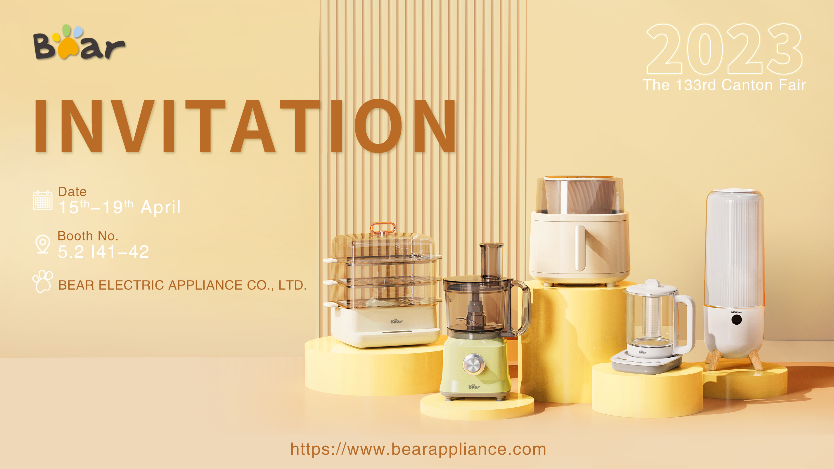 Bear จะเข้าร่วมงานแคนตันแฟร์ครั้งที่ 133 ในวันที่ 15-19 เมษายน