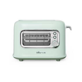 Visible Glass Window 2 Slice Mini Bread Toaster